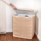 Double Collapsible Resin Hamper, BEIGE, hi-res image number null