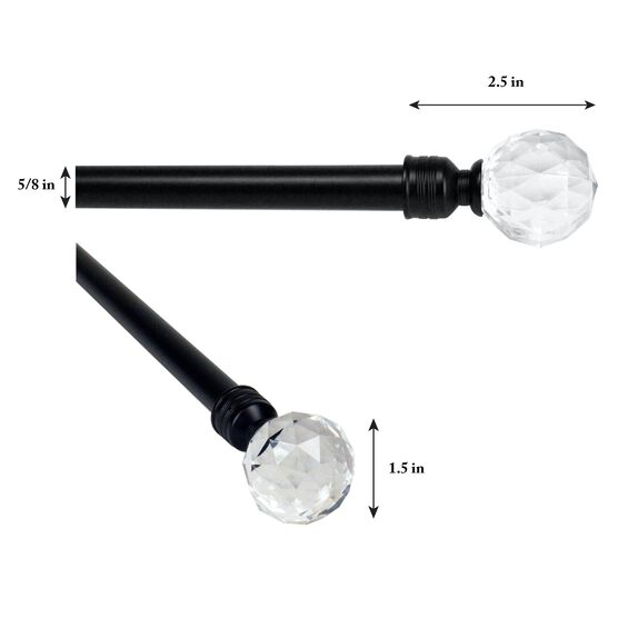 48"-86" Rod set with Disco Finial, , alternate image number null