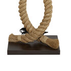 Brown Jute Rope And Iron Rustic Floor Lamp, , alternate image number null