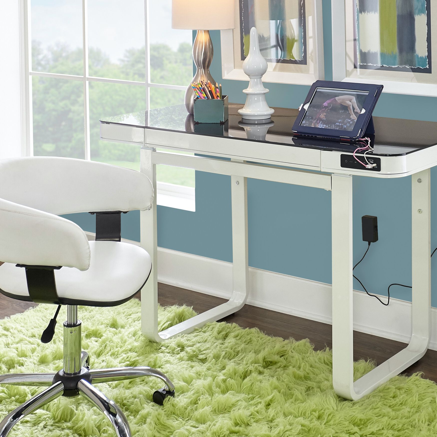 Flokati Lime Green Rug, , alternate image number 6