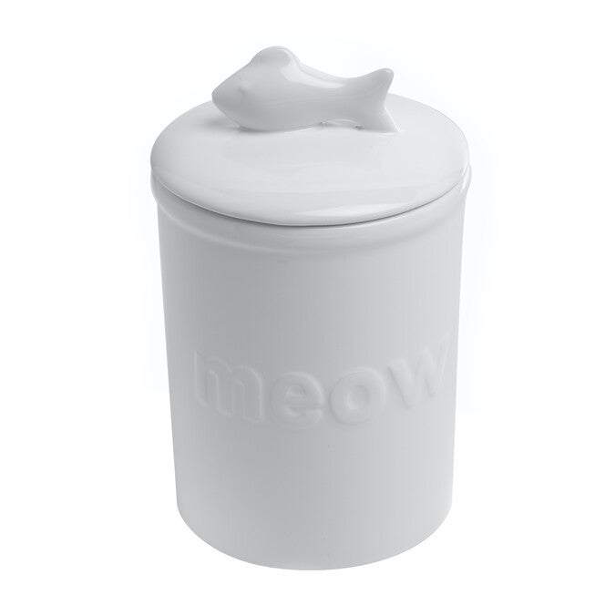 Felix White Pet Cat Treat Jar 46 Oz, WHITE, hi-res image number 0