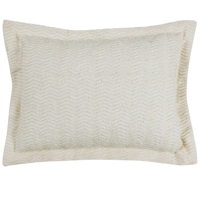 Natick Collection Tufted Chenille Standard Sham , IVORY, hi-res image number null