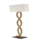 Brown Jute Rope And Iron Rustic Floor Lamp, , alternate image number null