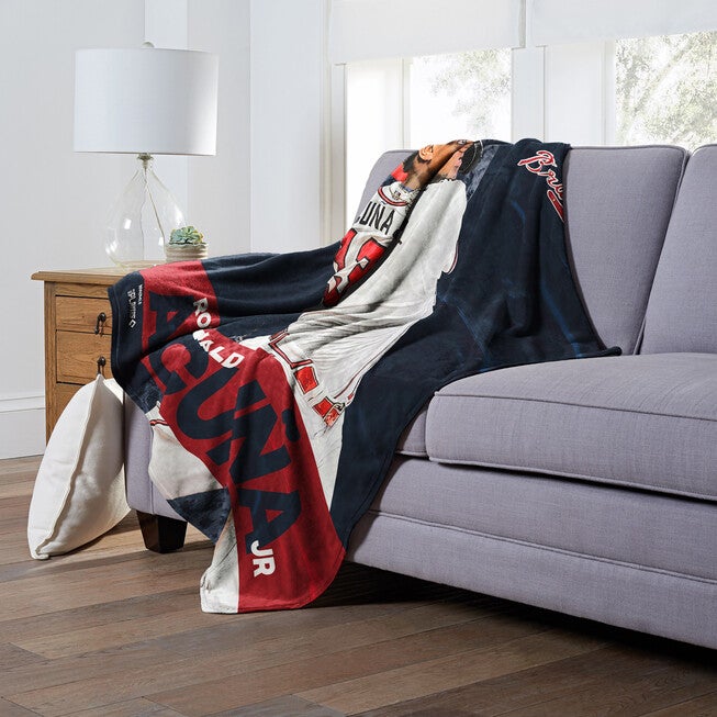 Mlb 575 Braves- Ronald Acuma Jr Silk Touch Throw Blanket, , alternate image number null