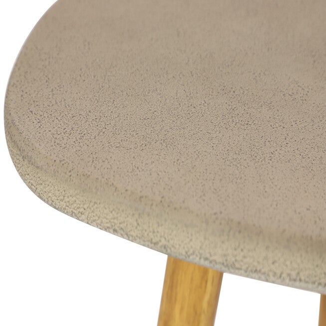 Grey Wood Modern Outdoor Accent Table, , alternate image number null