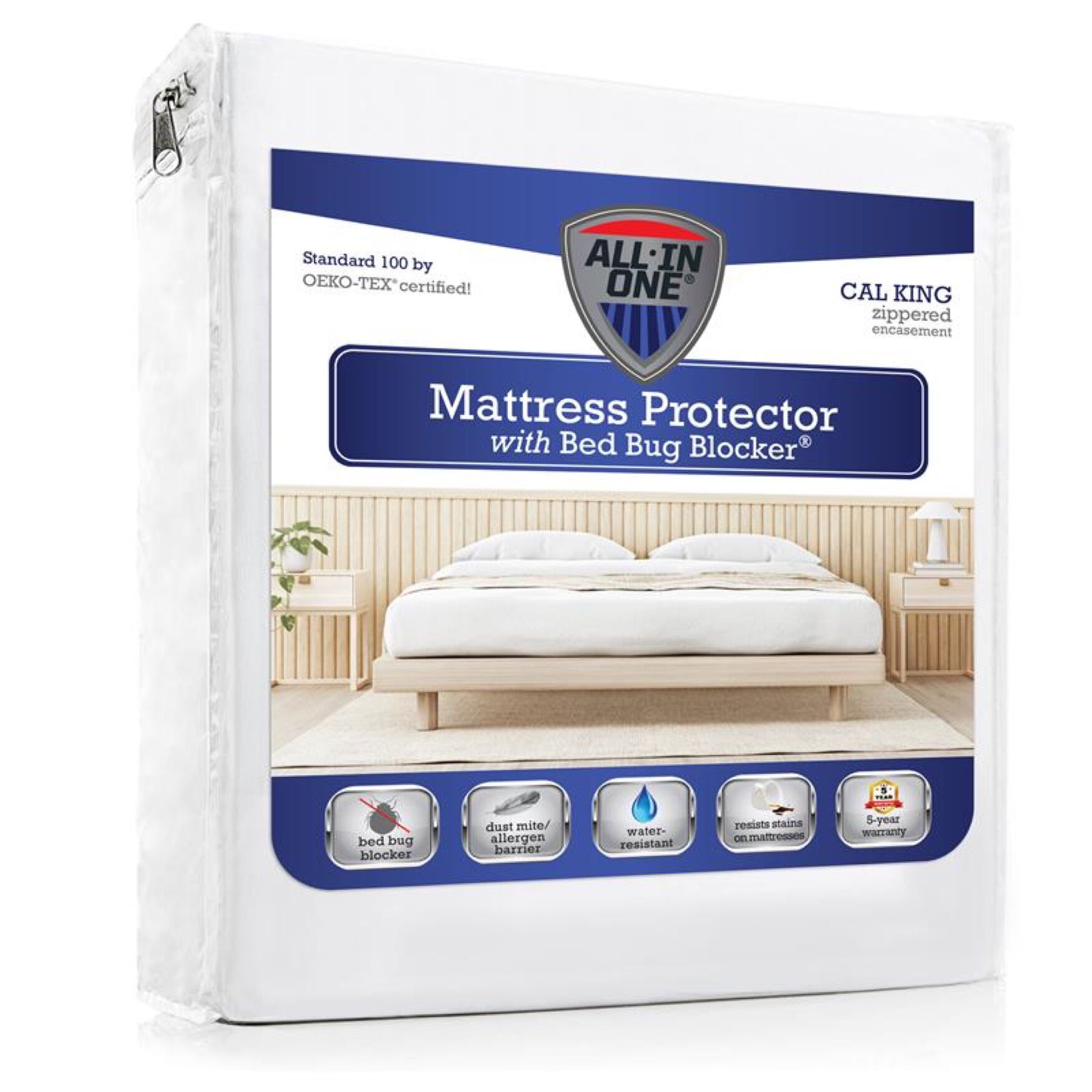 All-In-One Bed Zippered Mattress Cover with Bug Blocker, , alternate image number 4