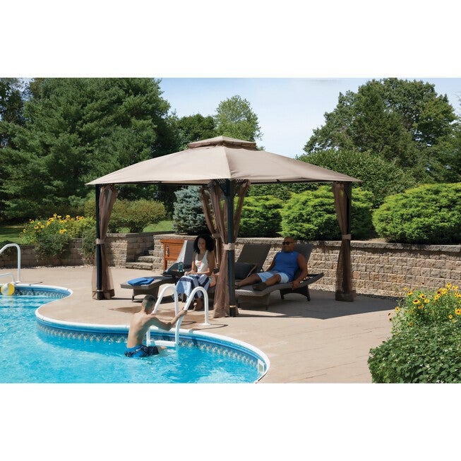 Cypress 10x12 Gazebo, BROWN, hi-res image number null