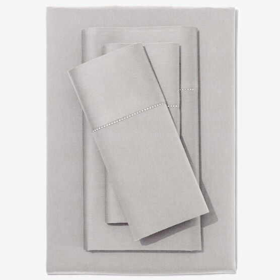 400-TC. Cotton Hemstitched Sheet Set, GRAY, hi-res image number null