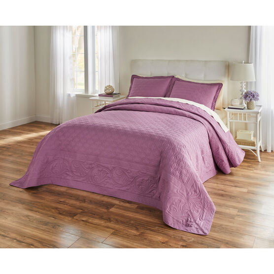 Baroque Pinsonic Bedspread Collection, DUSTY LAVENDER, hi-res image number null
