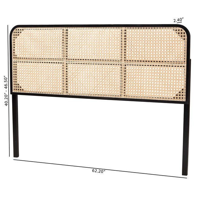 Lainer Modern Bohemian Bamboo Queen Size Headboard, , alternate image number null