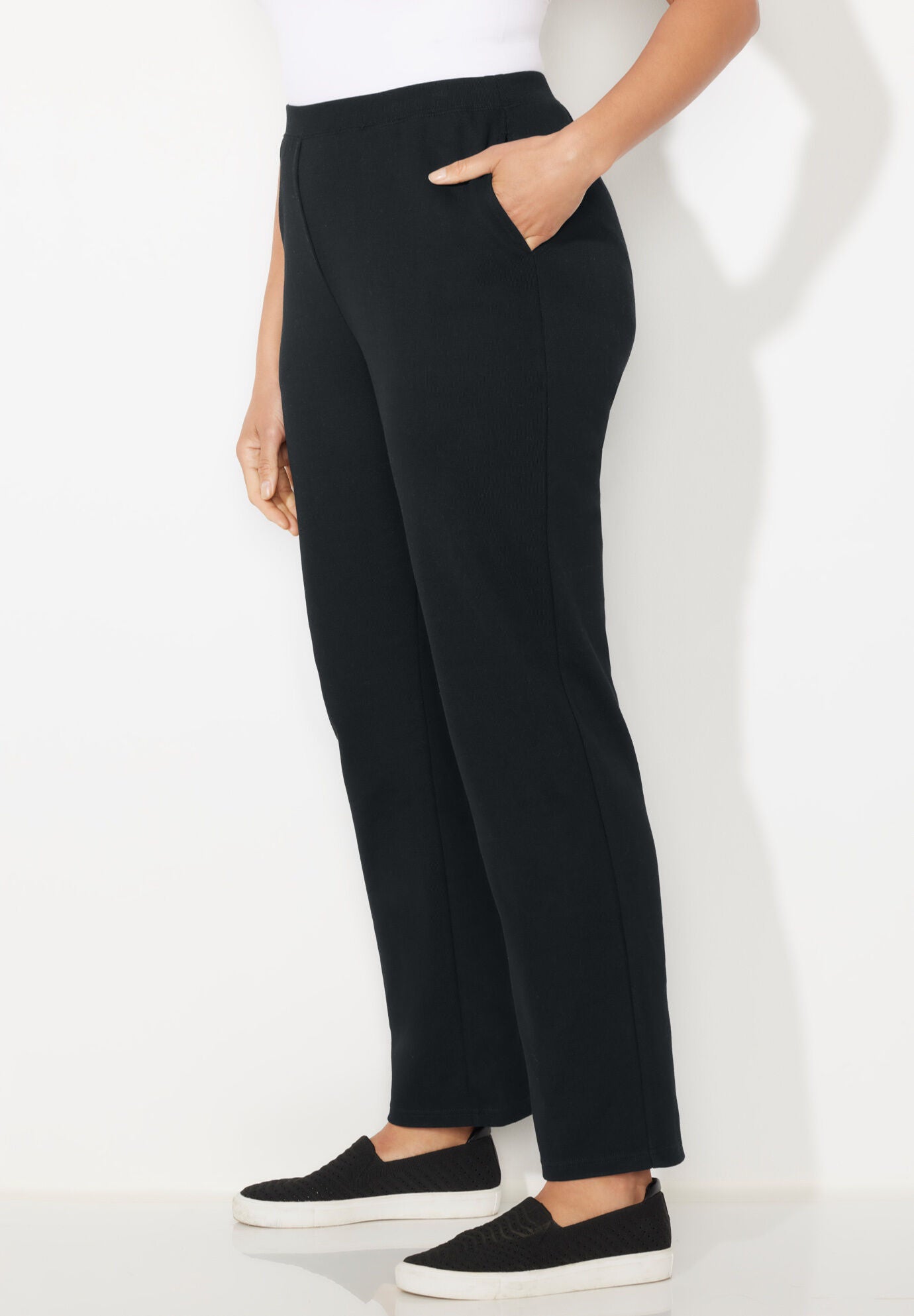 Soft-Touch Knit Pants, , alternate image number 2