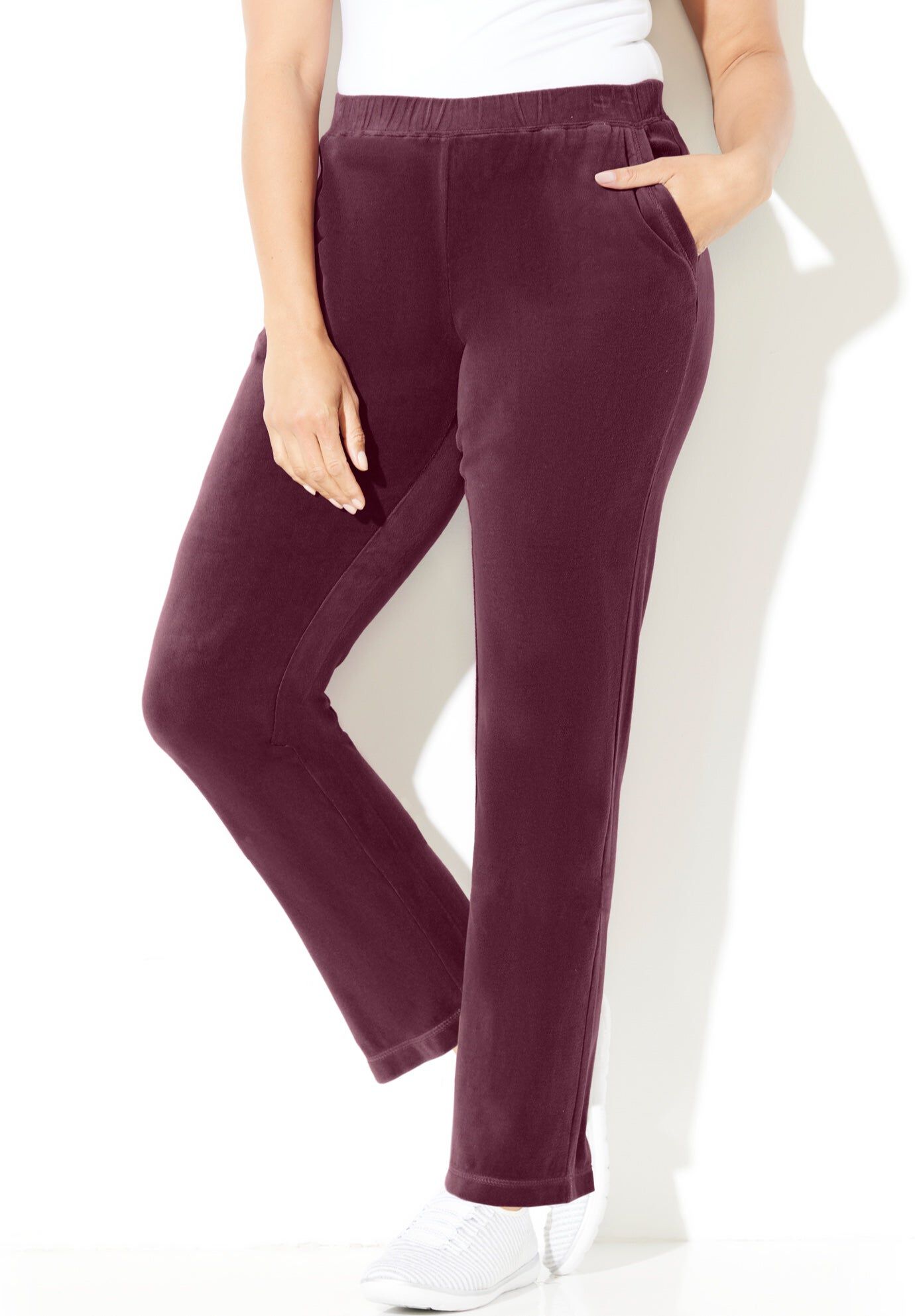 Cozy Velour Pant, MIDNIGHT BERRY, hi-res image number 0