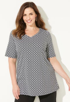 Suprema® Short Sleeve V-Neck Tee