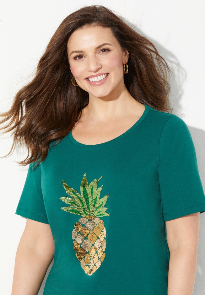 Slice of Life Sequin Tee, , alternate image number null