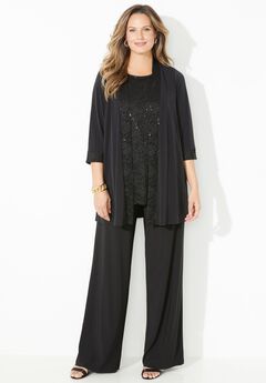Lace Gala 3-Piece Pant Suit