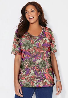 Suprema® Short Sleeve V-Neck Tee