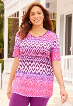 Suprema® Short Sleeve V-Neck Tee