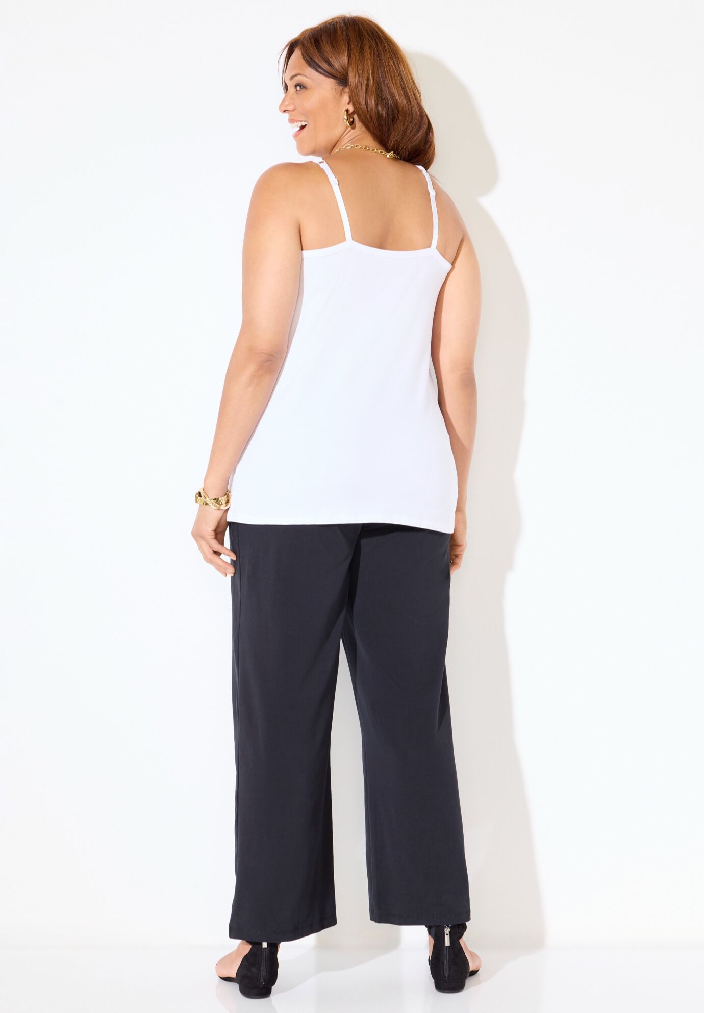 Suprema® Cami With Lace, WHITE, on-hover image number 1