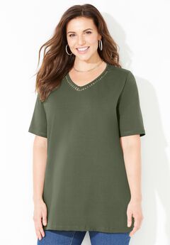 Plus Size Olive Tops