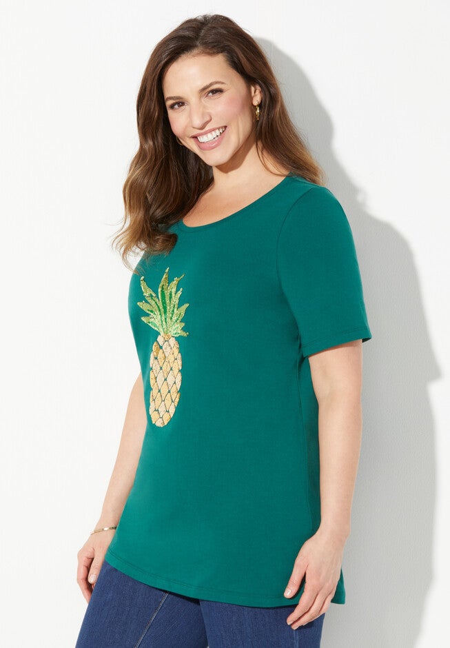 Slice of Life Sequin Tee, , alternate image number null