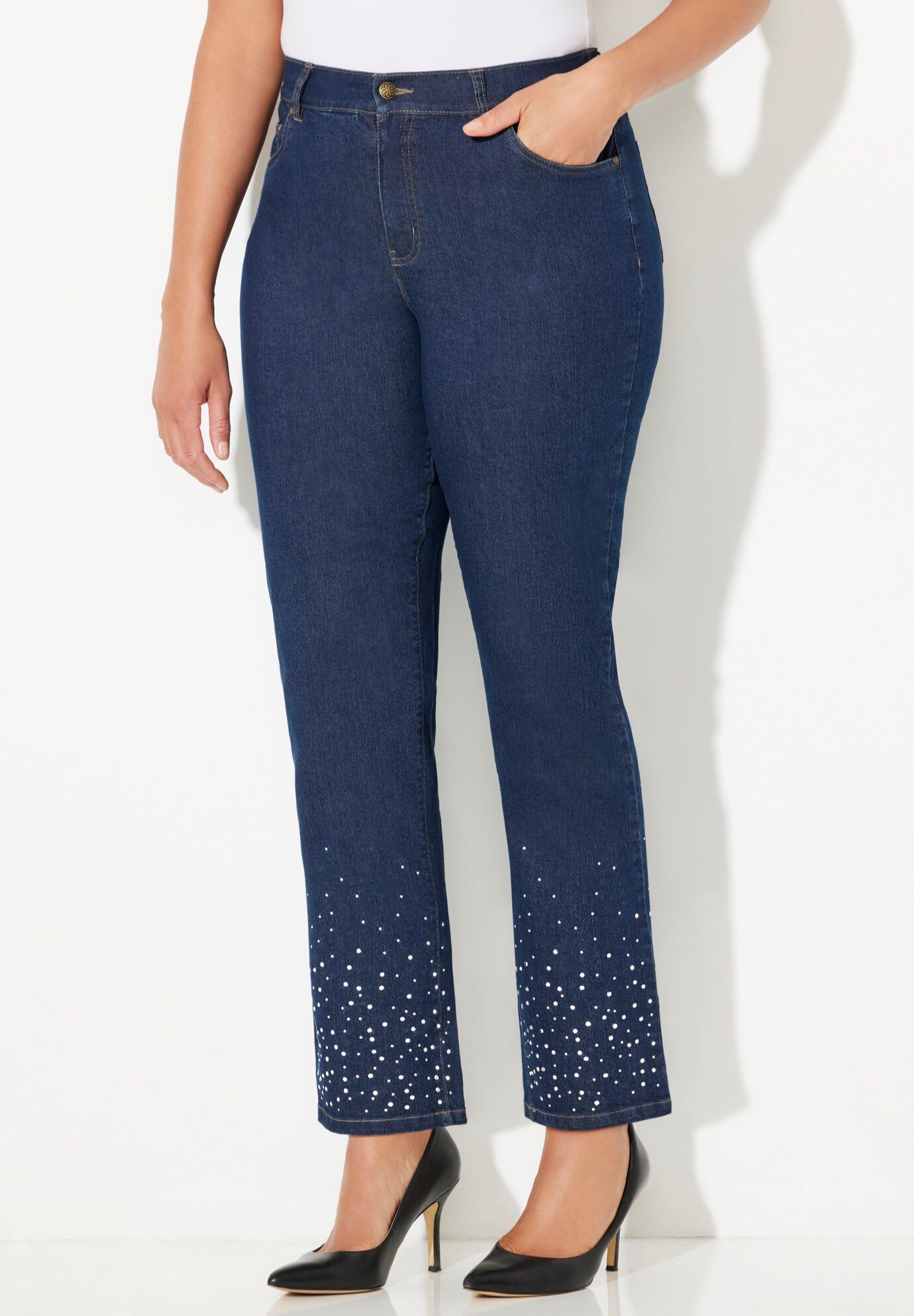 Right Fit® Rhinestone Jean | Woman Within