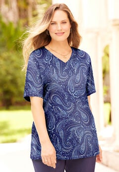 Suprema® Short Sleeve V-Neck Tee