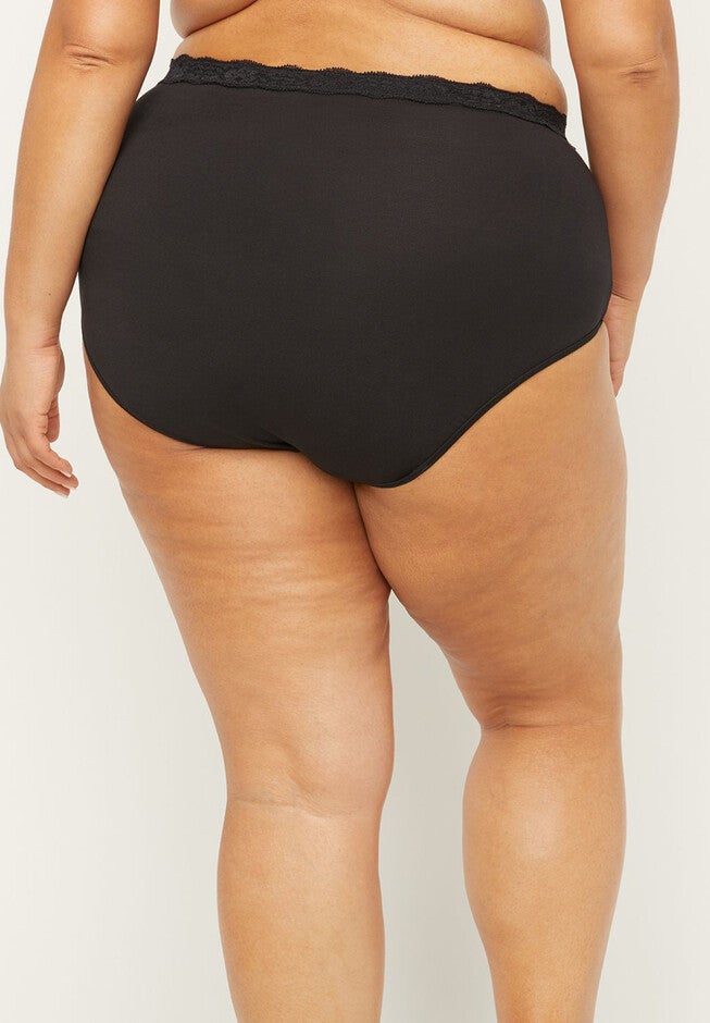 Cotton Full Brief Panty With Lace, , on-hover image number null