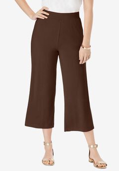 Everyday Stretch Knit Wide Leg Crop Pant