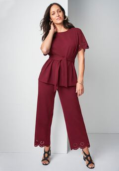 Stretch Knit Crepe Laser Cut Set