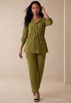2-Piece Stretch Knit Cargo Set