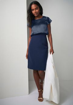 Tummy Control Bi-Stretch Pencil Skirt