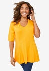 Fit & Flare Tunic, SUNSET YELLOW, hi-res image number null