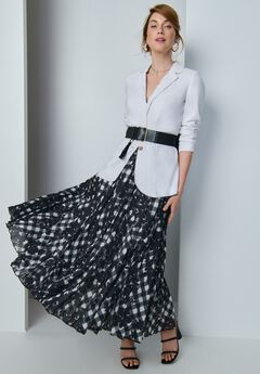 Flowing Crinkled Maxi Skirt