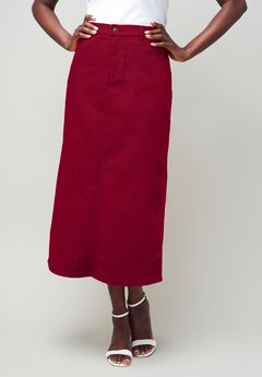 Cute Plus Size Burgundy Skirts