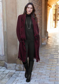 Shawl-Collar Fringe Jacket