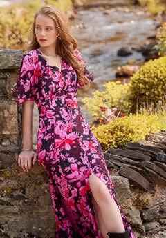 Flutter Sleeve Maxi Dress