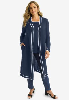 Tipped Duster Cardigan