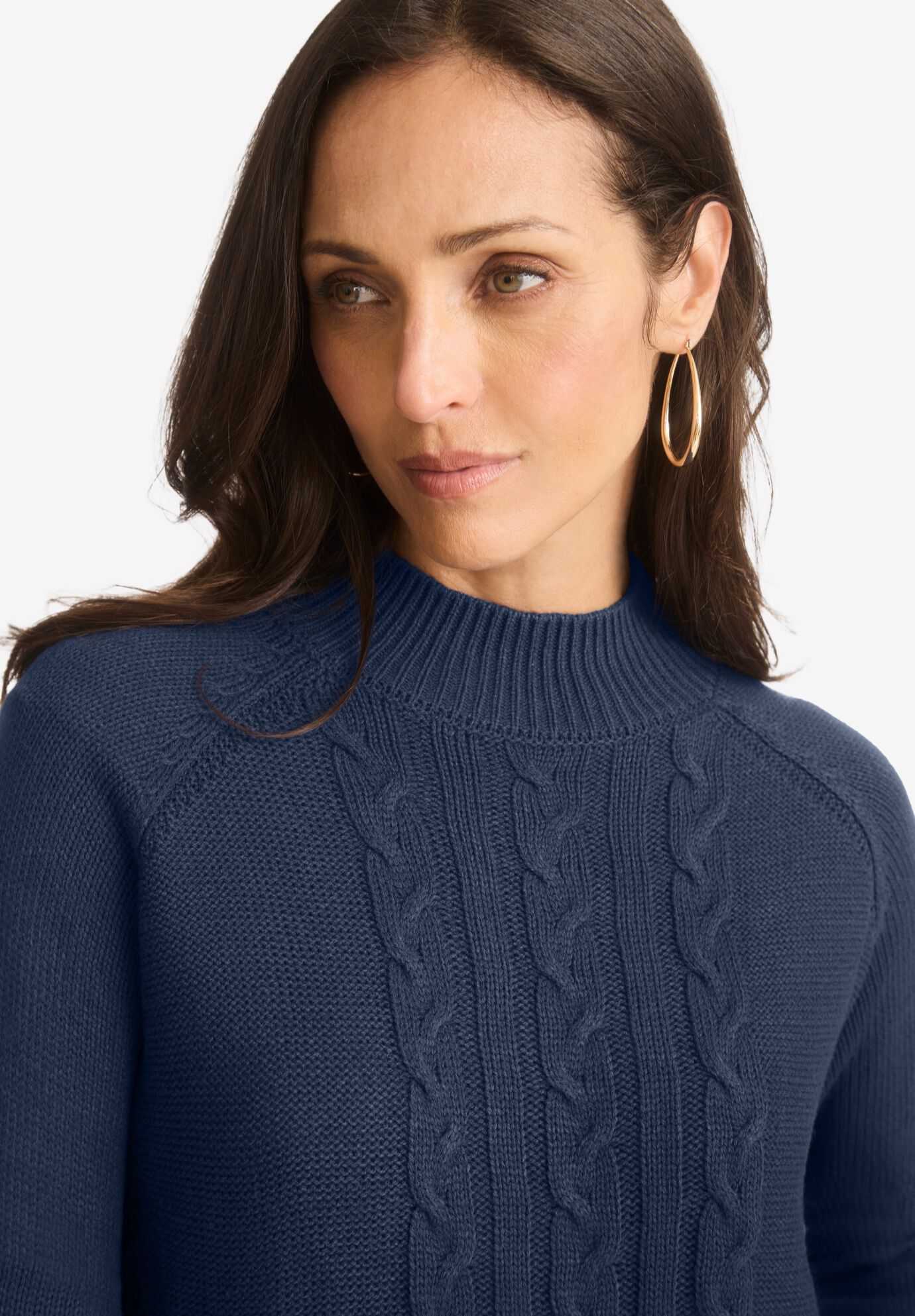 2PC MOCK NECK SWEATER SKIRT SET, , alternate image number 3