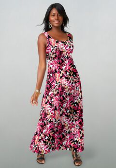 Stretch Cotton Tank Maxi Dress