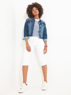 Stretch Denim Capri Pant