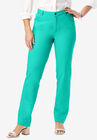 Classic Cotton Denim Straight Jeans, AQUA SEA, hi-res image number null