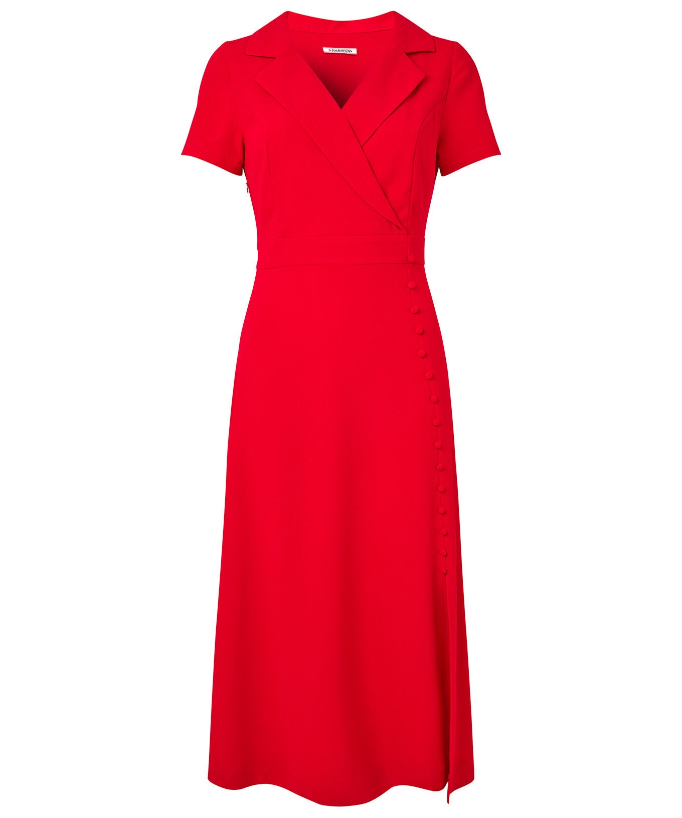Retro Button Midi Dress, RUBY, alternate image number 4
