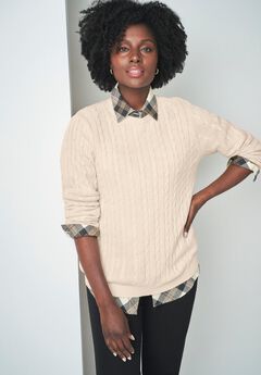 Cable Crewneck Sweater