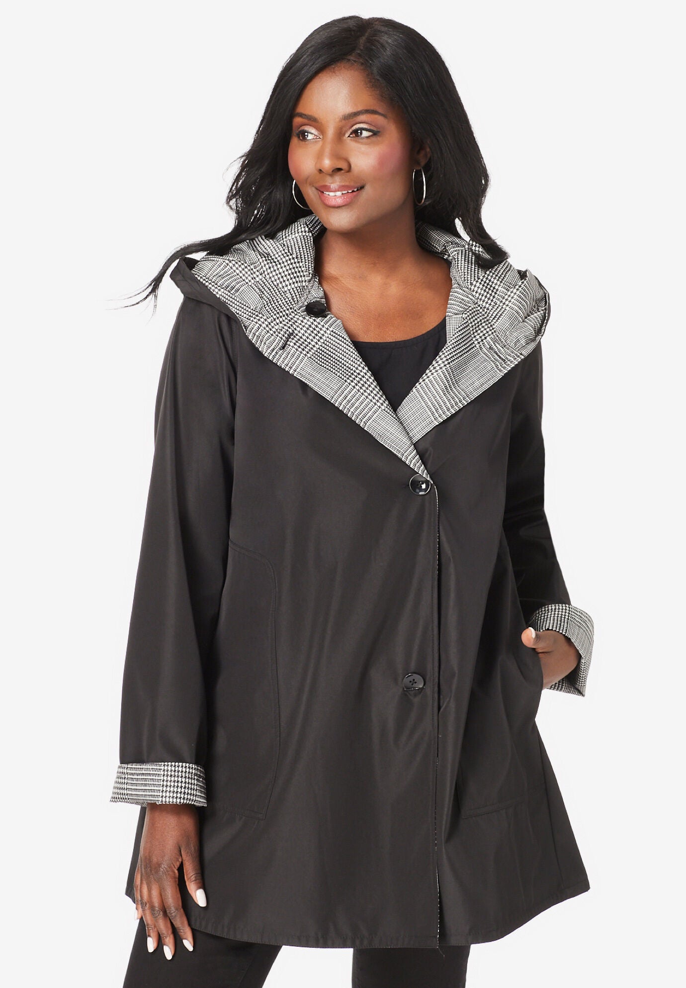 a line raincoat for women