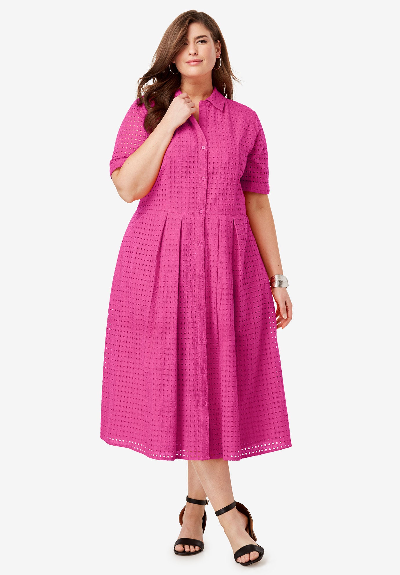 plus size eyelet dress