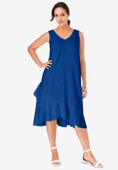 Linen Flounce Dress