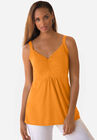 Shirred Tank, BRIGHT MELON, hi-res image number null
