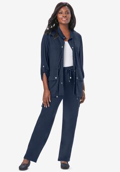 2-Piece Stretch Knit Cargo Set