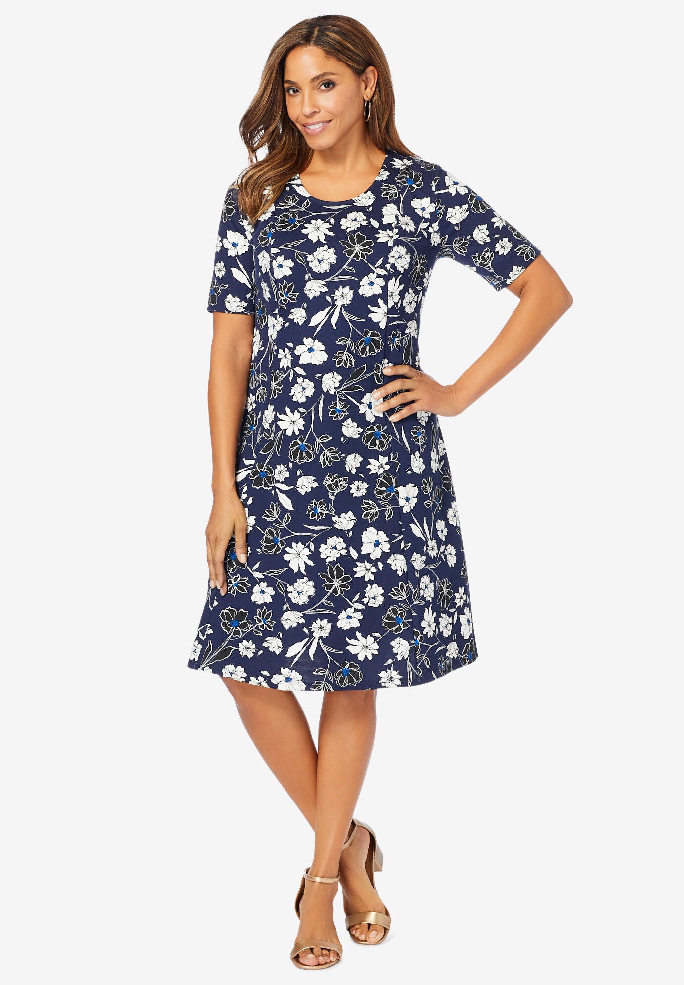 Ponte flare dress clearance