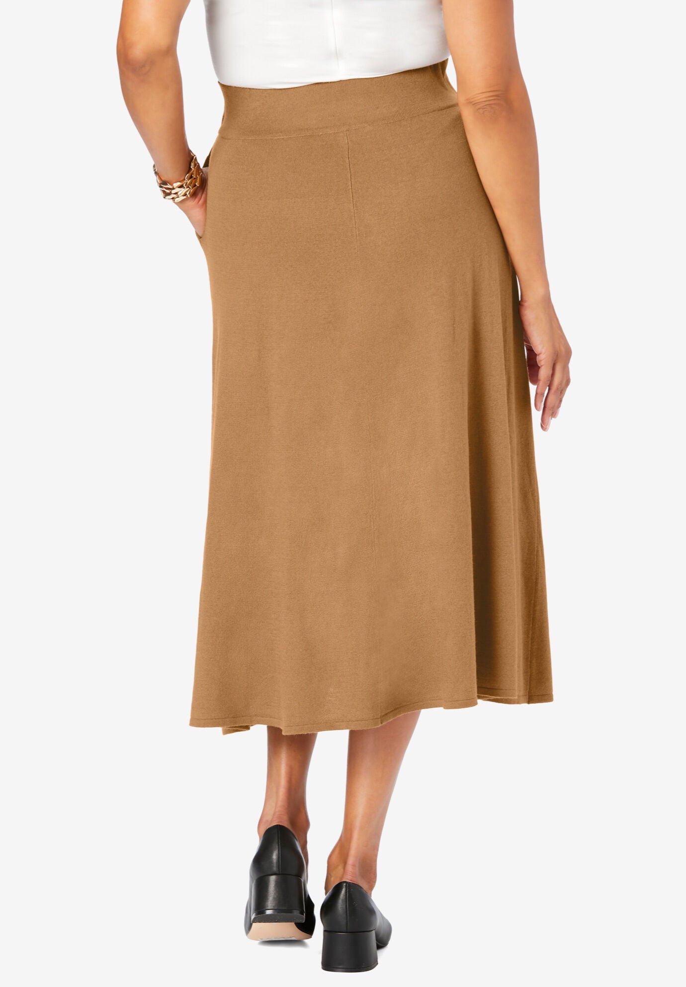 A-Line Cashmere Skirt, , on-hover image number 1